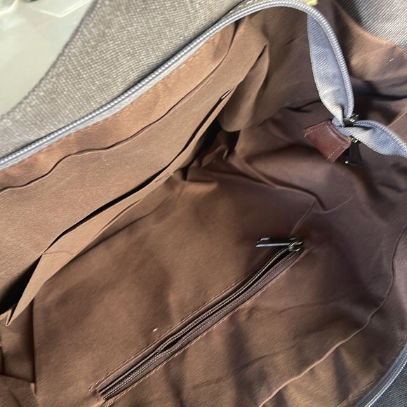 Charcoal Zipper Canvas Minimalist Tote Bag - Picture 7 of 8